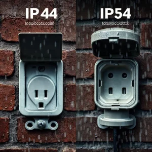 Фото по теме: розетки для улицы ip44 или ip54 в чем реальная разница защиты от сильного дождя