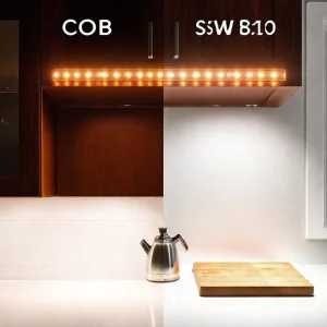 Фото по теме: светодиодная лента cob или smd 5050 какая светит ярче для подсветки рабочей зоны на кухне